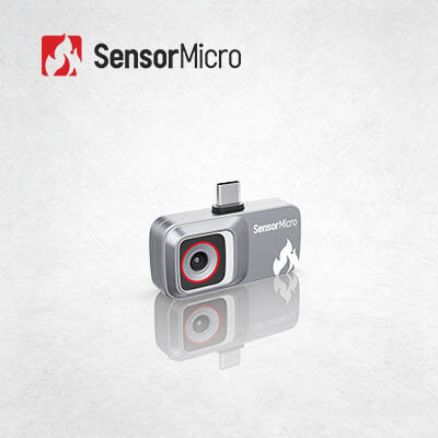 Betaalbare Smartphone-opzetstuk Thermische Beeldcamera met 120×90 Resolutie en 12μm Pixelgrootte Wafer-Level-Package